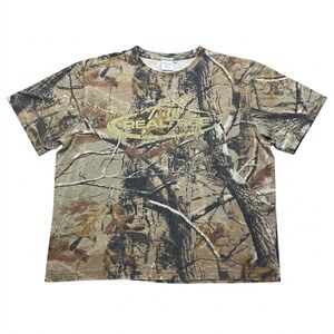 Vtg Team Realtree Camo T Shirt Men's XL All Over Print Hunting Graphic Cotton